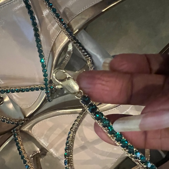 Gianvito Rossi Emerald Gemstone Strappy  Sandal - Picture 7 of 8